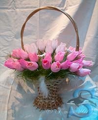 для подружки невесты корзинка с цветами Субмарина